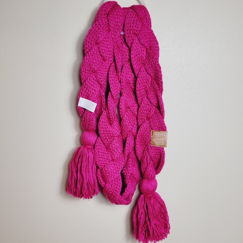 New Arizona Jean company fuchsia braided scarf the original